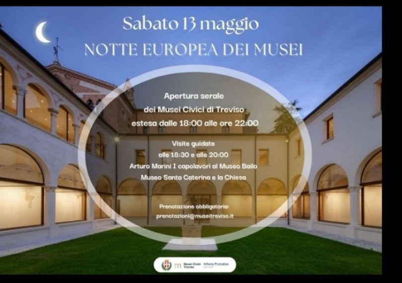 Sabato 13 maggio Notte Europea dei Musei